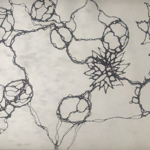Black and white sketch of Neuro Score used in Bronze Arts Award Level 1. Neurographica Workshops used for Bronze Arts Award