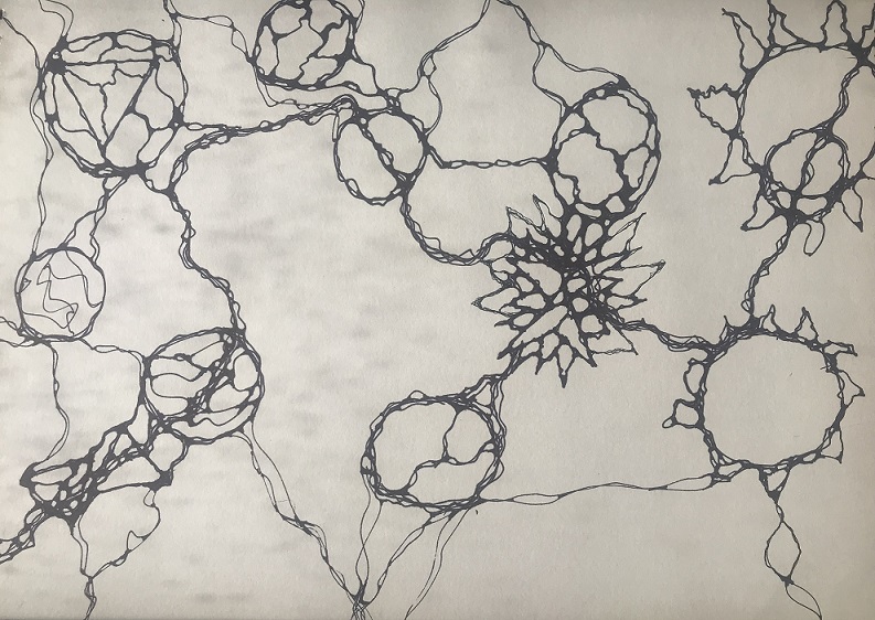Black and white sketch of Neuro Score used in Neurographica Workshops