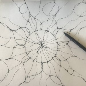 Silver Arts Award Level 2. Neuro Wishes sketch – Neurographica drawing for intention setting, part of Stella Photis' Neurographica Arts Award, Workshops logo. Used for Workshops, Shop, Products pages