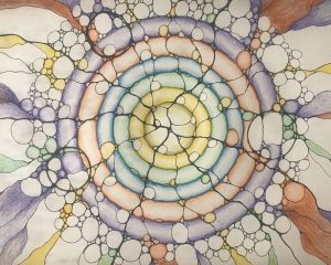 Neuro Mandala Conscious – Stella Photis Hand-drawn Neuro Mandala Conscious artwork with colorful circular patterns and interconnected shapes. Neurographica homepage & workshops