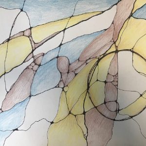 The Neuro Throw Down workshop visual – abstract Neurographica art representing the basic algorithm for mental wellbeing - Homepage & Product Page