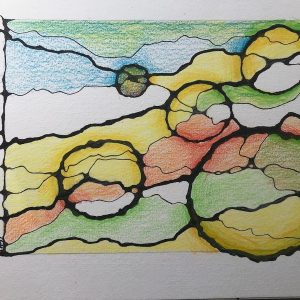 Algorithm for Revealing Intentions (ARI) Neurographica workshop – mindful art for clarity and focus. For homepage, workshops page, Products and shop page